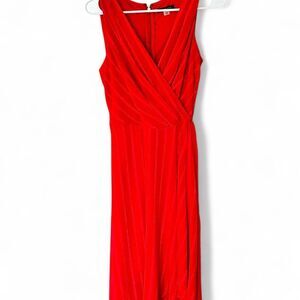 Tommy Hilfiger Coral Sleeveless Faux Wrap Dress